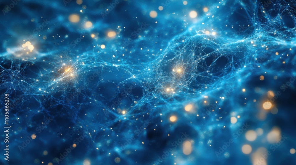 A vibrant blue abstract representation of interconnected lights and lines, evoking a sense of cosmic or digital networks. A vibrant blue abstract representation of interconnected lights and lines, evoking a sense of cosmic or digital networks.