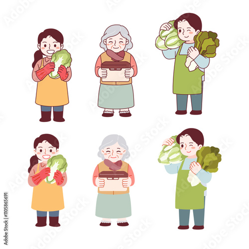 K-food, kimchi, kimchi making, traditional food, housewives, sharing, volunteering, winter, stored food, fermented food, neighborhood,