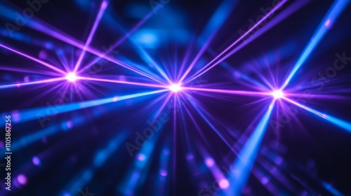 Vibrant Laser Beams Light Up the Night: A Stunning Abstract Display of Dynamic Colors