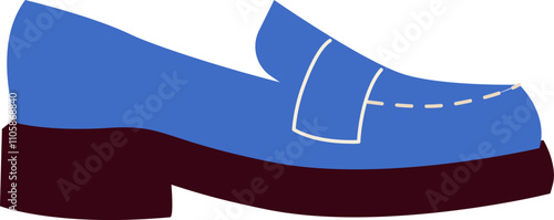 Blue loafer shoe
