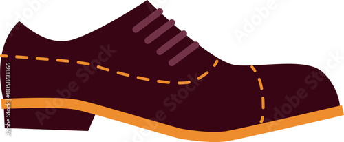 Brown elegant classic Oxford shoe