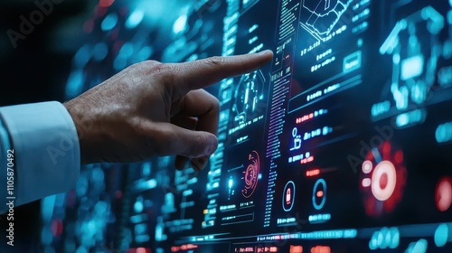 Interactive Touchscreen Display with Digital Data Visualization