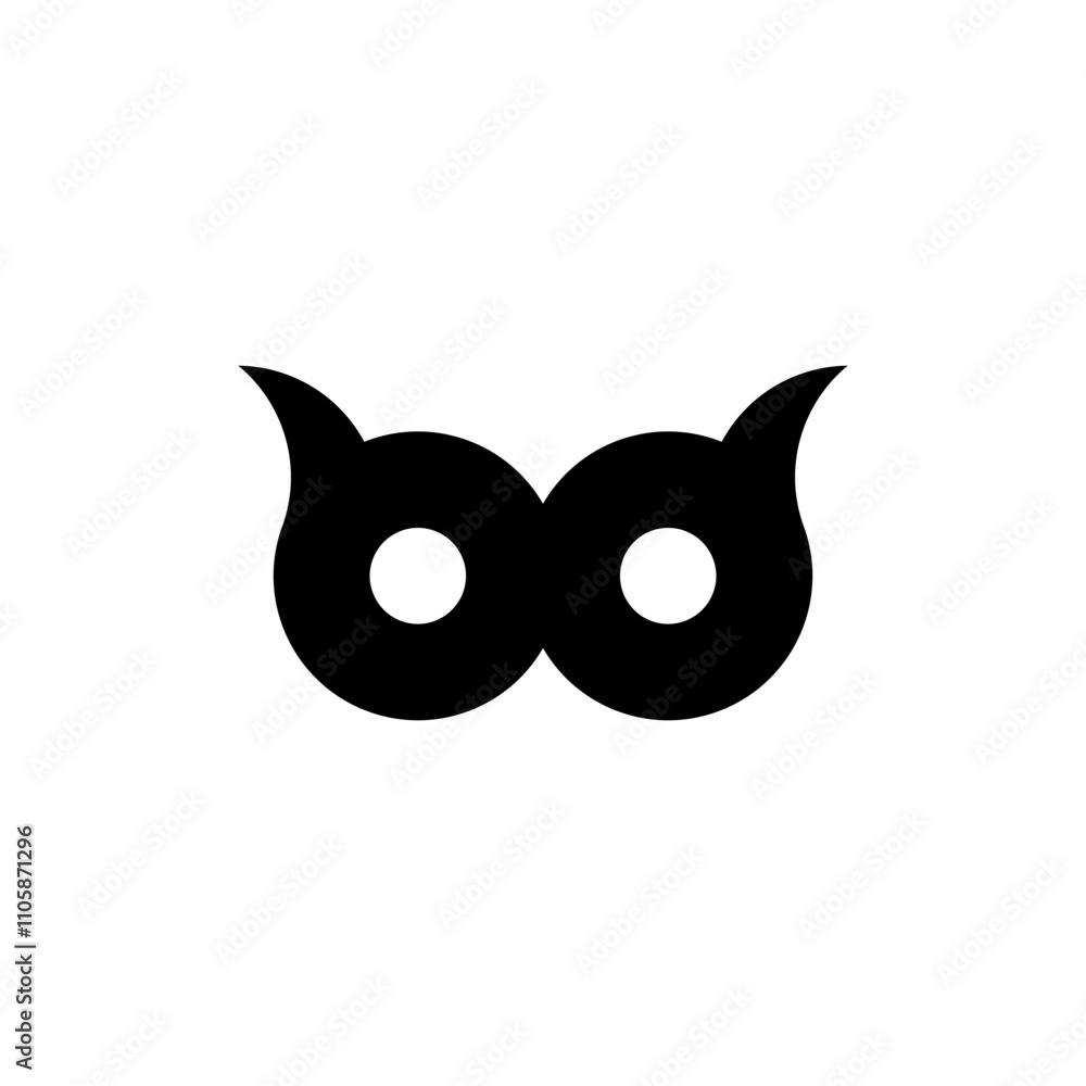 Fototapeta premium owl eye mask vector illustration