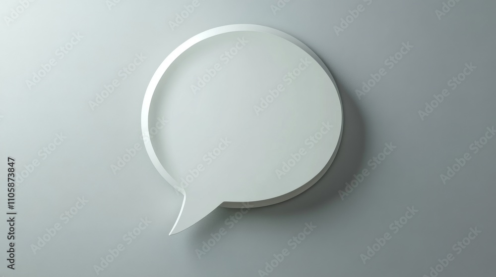 Elegant White Speech Bubble Graphic Design: A Minimalist Abstract Art Piece Elegant White Speech Bubble Graphic Design: A Minimalist Abstract Art Piece