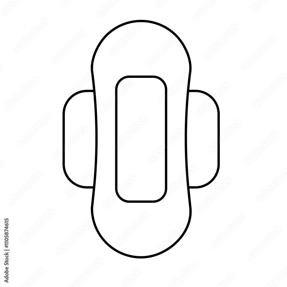 Sanitary pad line art vector illustration, sanitary napkin line icon, sanitary towel outline clip art, gambar pembalut wanita Sanitary pad line art vector illustration, sanitary napkin line icon, sanitary towel outline clip art, gambar pembalut wanita