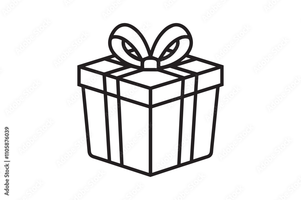Obraz premium Gift icon.gift icon silhouette vector .present illustration