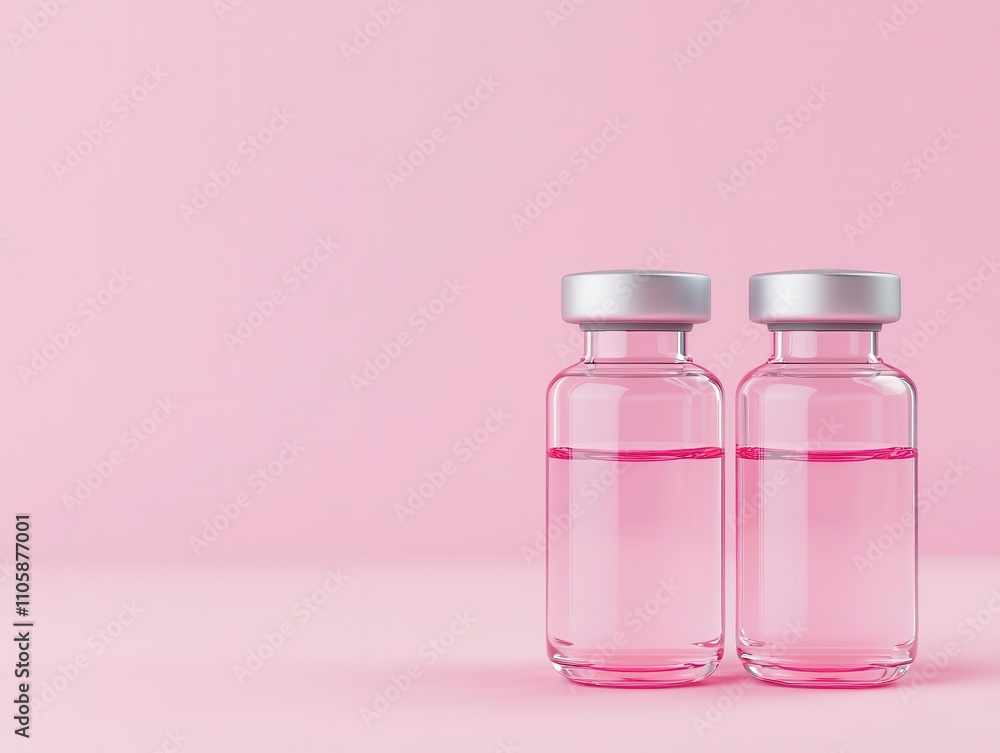 Hormone injection kit, sterile and clinical, 3D illustration Hormone injection kit, sterile and clinical, 3D illustration