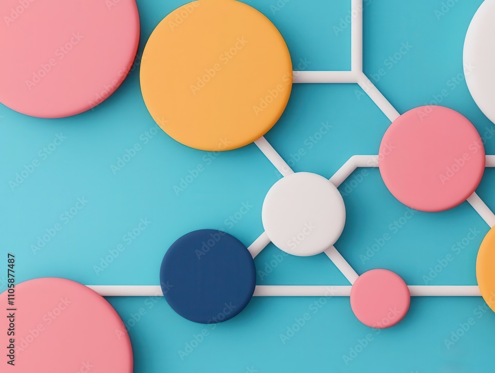 Hormone cycle flowchart, vibrant medical detail, 3D illustration Hormone cycle flowchart, vibrant medical detail, 3D illustration