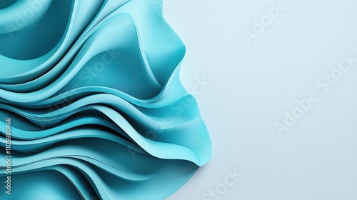 Abstract financial waves, wealth ripple effects, 3D illustration