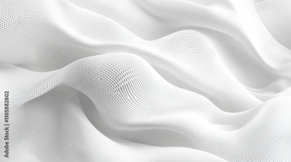 Abstract White Fabric Texture Design. Modern Geometric Pattern. Digital Art Background. Minimalist Graphic Design. 3D Illustration. Abstract White Fabric Texture Design. Modern Geometric Pattern. Digital Art Background. Minimalist Graphic Design. 3D Illustration.