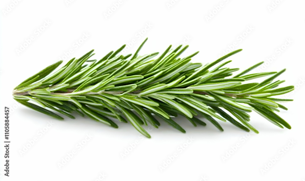 Fresh rosemary sprig isolated on white background. Perfect for culinary, cosmetic, or herbal product visuals. Fresh rosemary sprig isolated on white background. Perfect for culinary, cosmetic, or herbal product visuals.