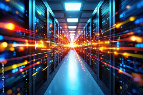 Dynamic Data Flow in a Modern High-Tech Server Room Environment