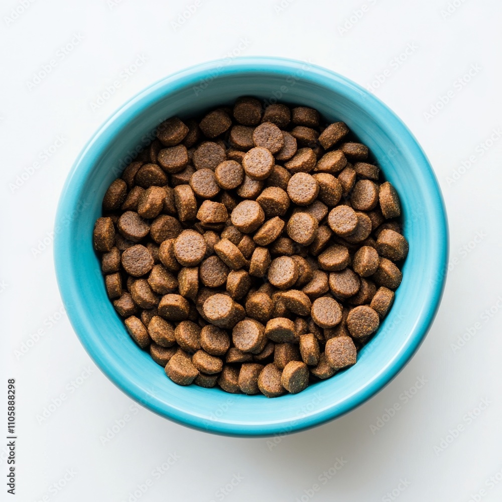 Vibrant Bowl Filled with Organic Grain-Free Dog Food Kibble Vibrant Bowl Filled with Organic Grain-Free Dog Food Kibble