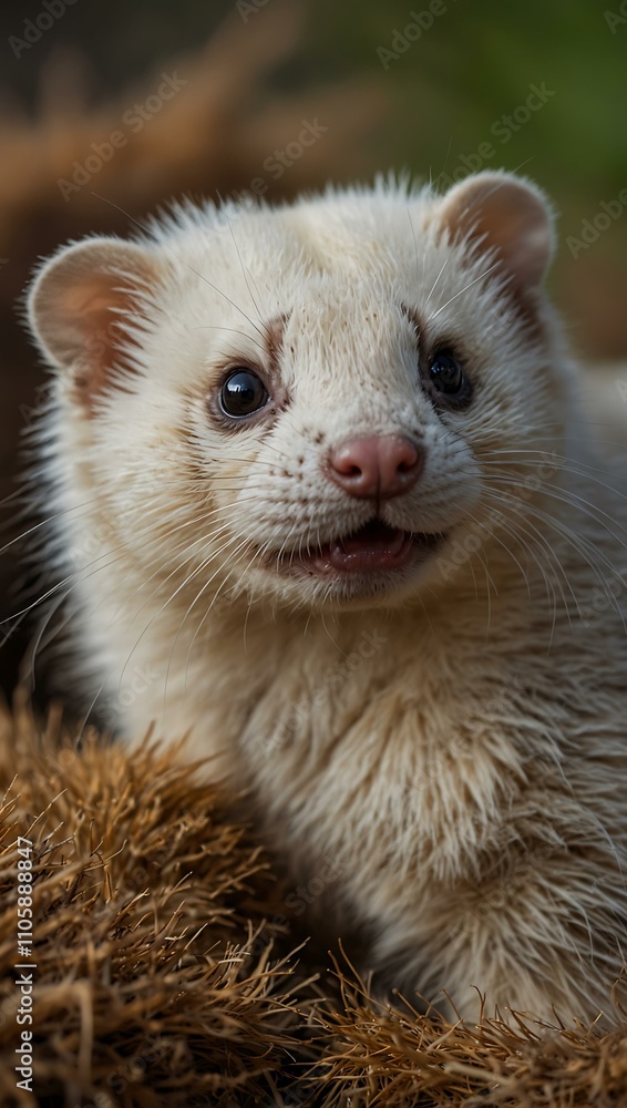 Cute ferret with soft fur. Cute ferret with soft fur.