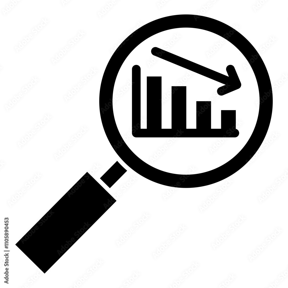 Recession icon fill black Recession icon fill black