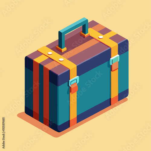 3D Cartoon Suitcase Vector Design