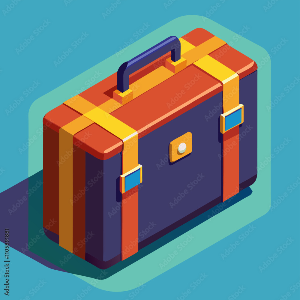 3D Cartoon Suitcase Vector Design 3D Cartoon Suitcase Vector Design