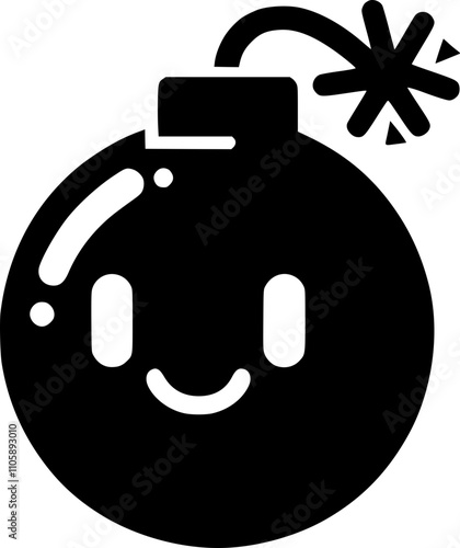 Simple Bomb Clipart for Comic and Creative Designs