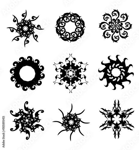 black and white floral designs and patterns