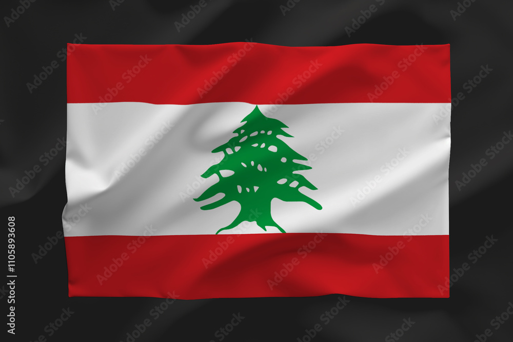 Naklejka premium LEBANON FLAG