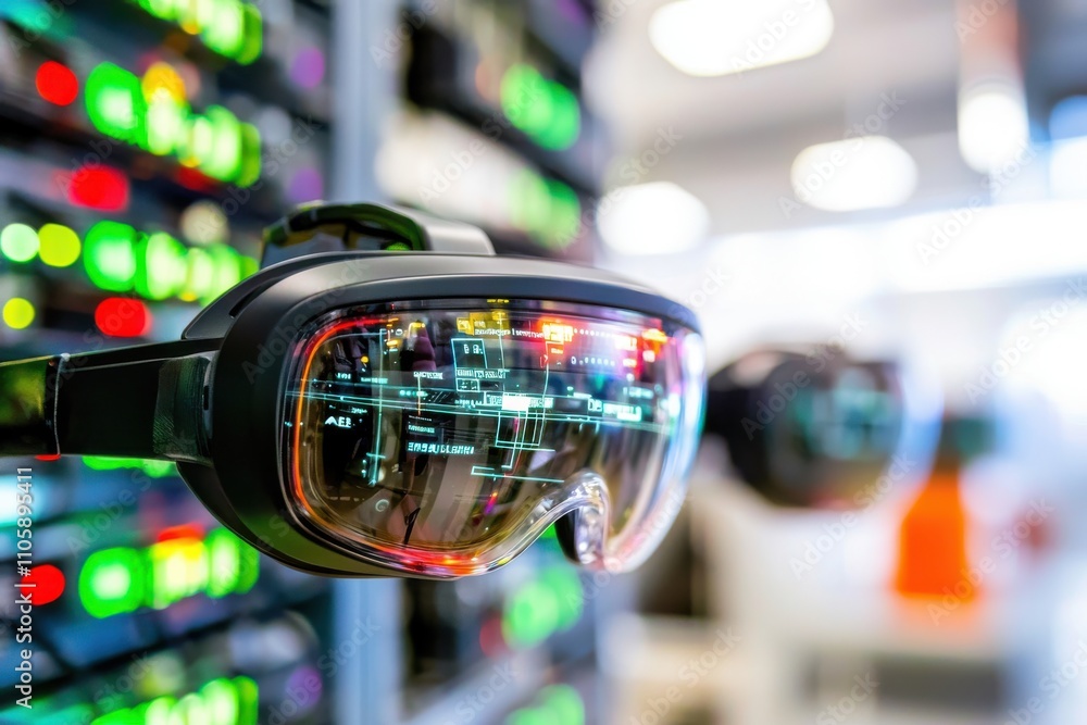 Advanced Augmented Reality Glasses in High-Tech Environment