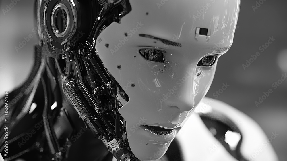 Fototapeta premium Digital innovation comes alive with dynamic representations of artificial intelligence.