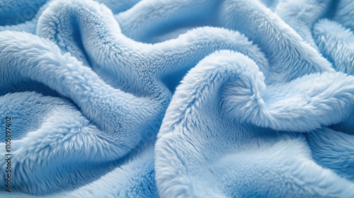 Soft and Cozy Baby Blue Fleece Fabric Background for Seamless Textures, Ideal for Crafts, Upholstery, and Cozy Home Decor Projects