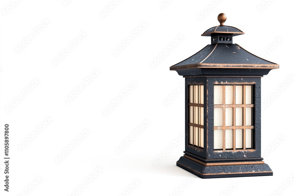 Blue traditional lantern isolated on white Blue traditional lantern isolated on white