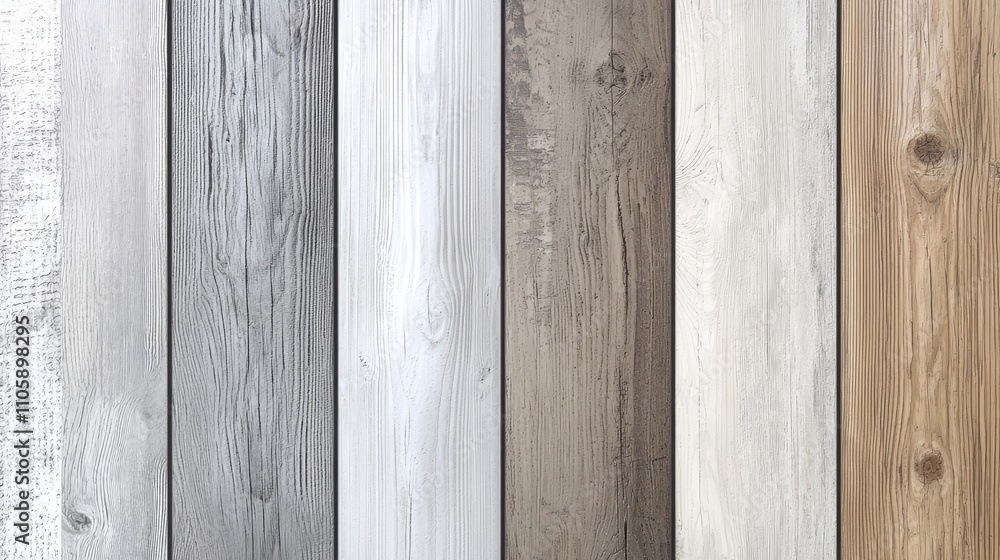 Fototapeta premium Whitewashed Vertical Wood Paneling with Smooth Textured Surface