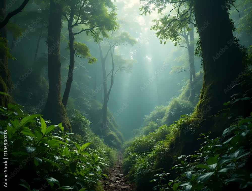 Fototapeta premium The dense tropical jungles