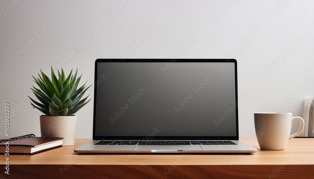 laptop on the table laptop on the table