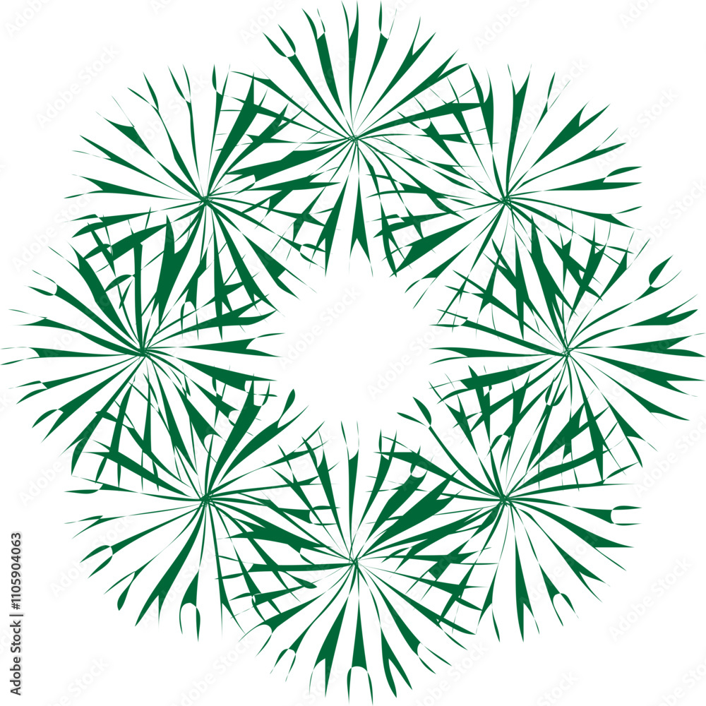 Green flower vector icon. Vibrant floral design. Abstract petal and symmetrical shape for graphic design and websites. Decorative flower for creative project isolated on transparent background. Green flower vector icon. Vibrant floral design. Abstract petal and symmetrical shape for graphic design and websites. Decorative flower for creative project isolated on transparent background.