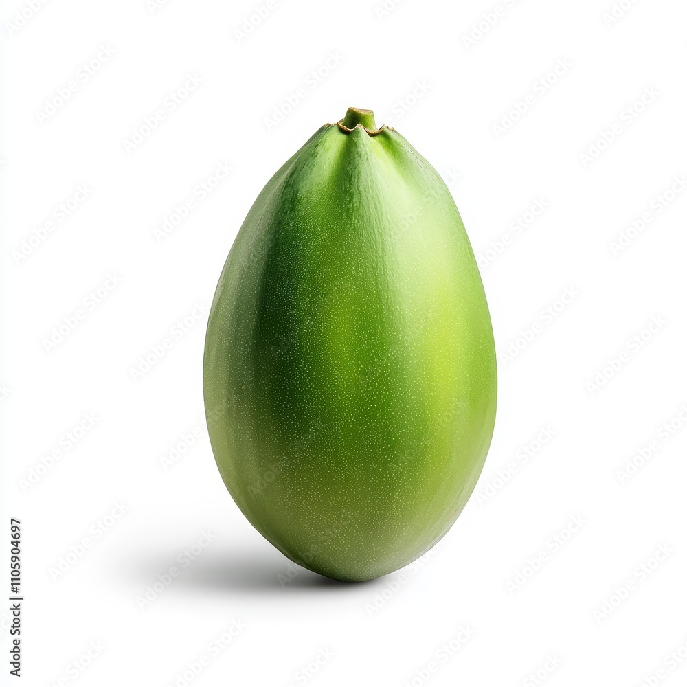Vibrant Green Papaya with Smooth Texture and Slender Shape Vibrant Green Papaya with Smooth Texture and Slender Shape