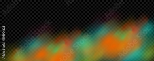 Background of an explosion of colorful smoke clouds.Multicolor fog with blue and yellow particles.Explosions of color powder.