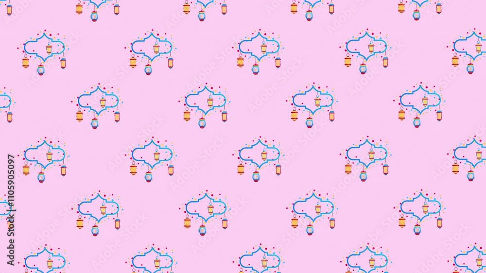 Seamless pattern arabic lamps Seamless pattern arabic lamps