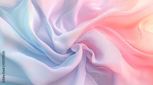 Soft Pastel Gradient Blended Curves and Waves Abstract Background