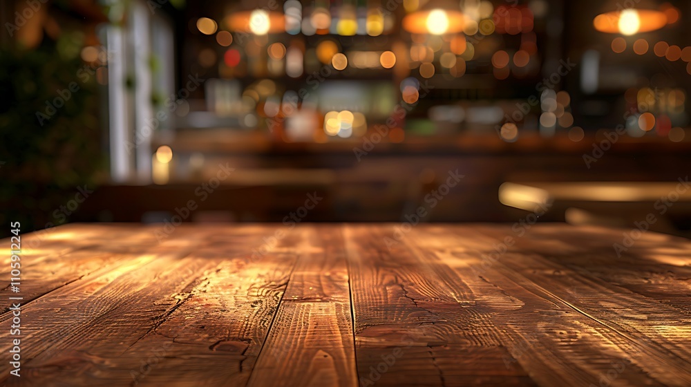 Empty wooden table with christmas theme in background, Warm Glow: A Cozy Evening at a Wooden Table Empty wooden table with christmas theme in background, Warm Glow: A Cozy Evening at a Wooden Table