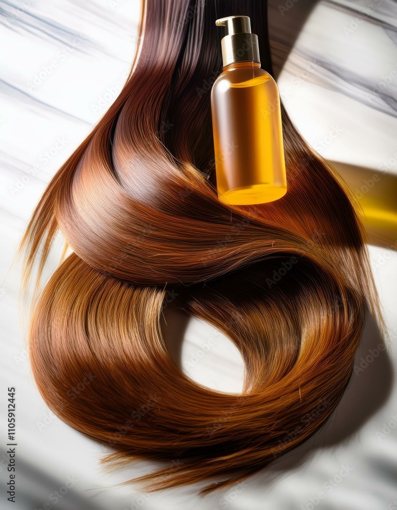 Fototapeta premium comprehensive hair care treatment collection featuring hydrating masks, nourishing shampoos, smoothing conditioners, potent serums, and organic oils for healthy, smooth hair