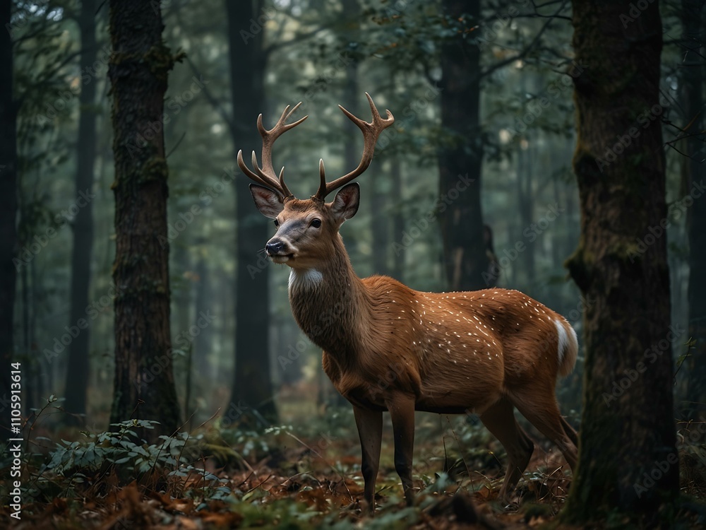 Fototapeta premium Deer in a forest.