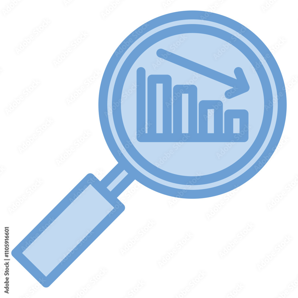 recession icon blue line and blue fill depiction of economic recession recession icon blue line and blue fill depiction of economic recession