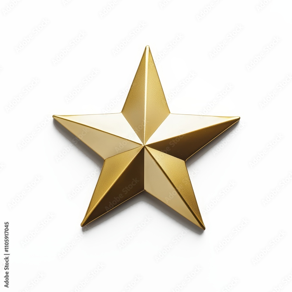 Radiant Golden Star Emblem in Minimalist Design Radiant Golden Star Emblem in Minimalist Design