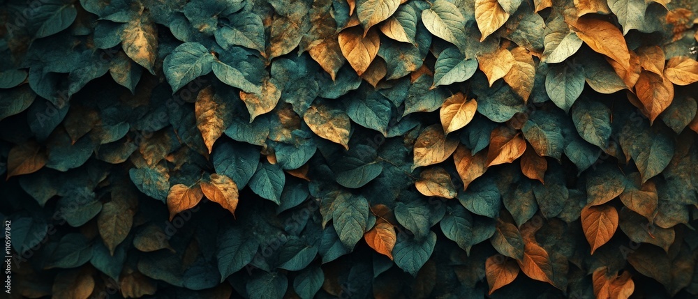 A close-up of vibrant green and orange leaves, showcasing nature's beauty and diversity. A close-up of vibrant green and orange leaves, showcasing nature's beauty and diversity.