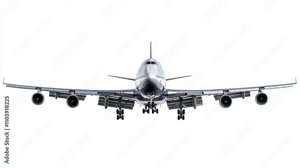 Passenger Airplane in Flight with Fully Extended Landing Gear Passenger Airplane in Flight with Fully Extended Landing Gear