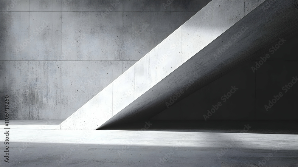 Abstract Concrete Structure, Geometric Design with Light and Shadow, Minimalist Architectural Background Image Abstract Concrete Structure, Geometric Design with Light and Shadow, Minimalist Architectural Background Image