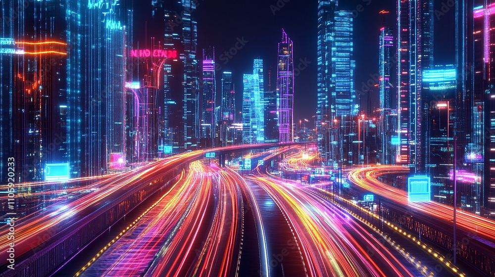 Vibrant connections represent real-time data sharing through intelligent systems. Vibrant connections represent real-time data sharing through intelligent systems.