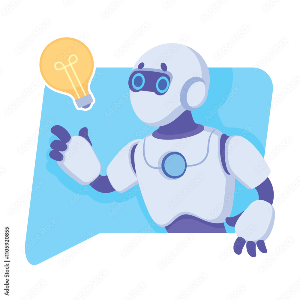 Fototapeta premium Robot as Smart Android Assistant Machine Vector Illustration