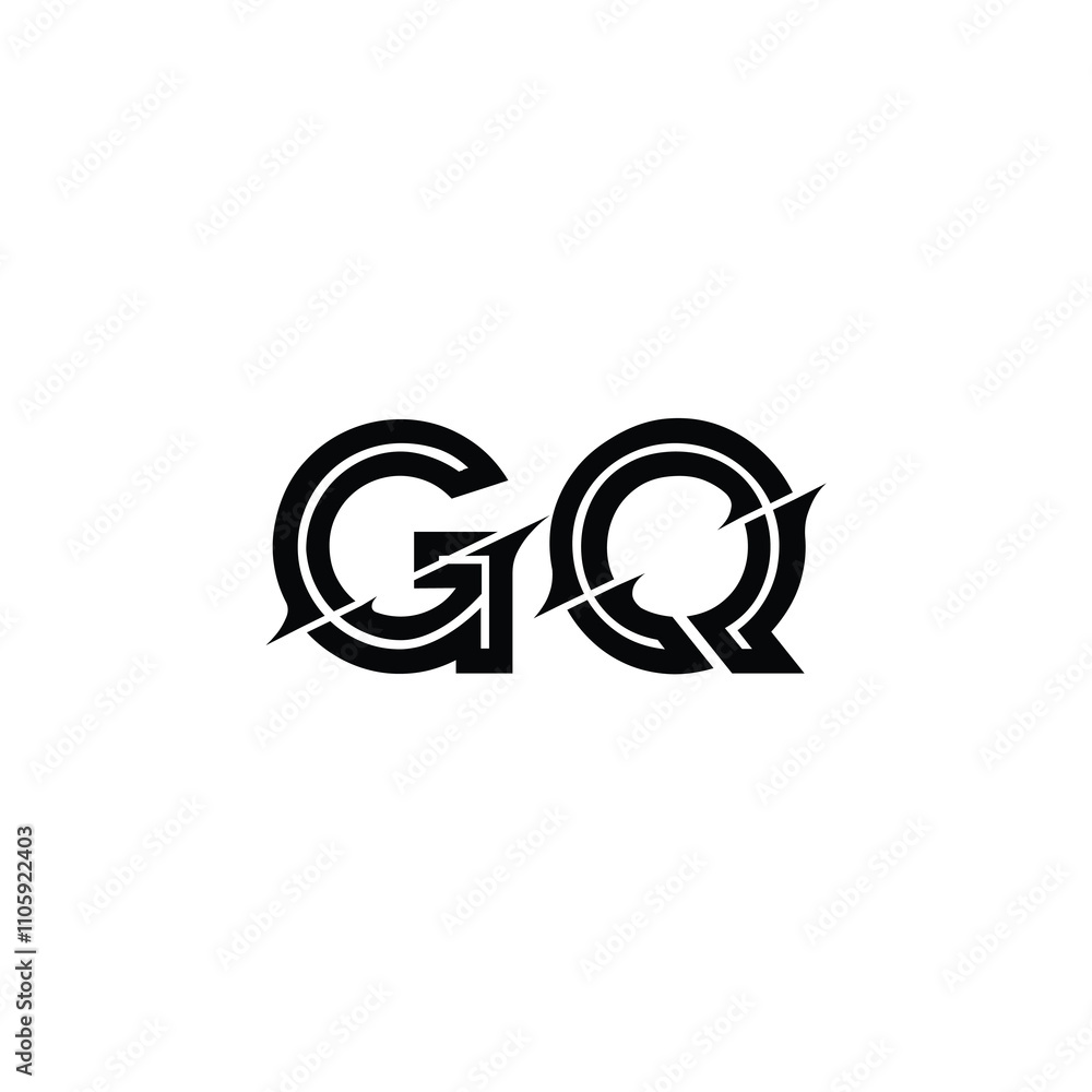 GQ monogram logo design letter text name symbol monochrome logotype alphabet character simple logo GQ monogram logo design letter text name symbol monochrome logotype alphabet character simple logo