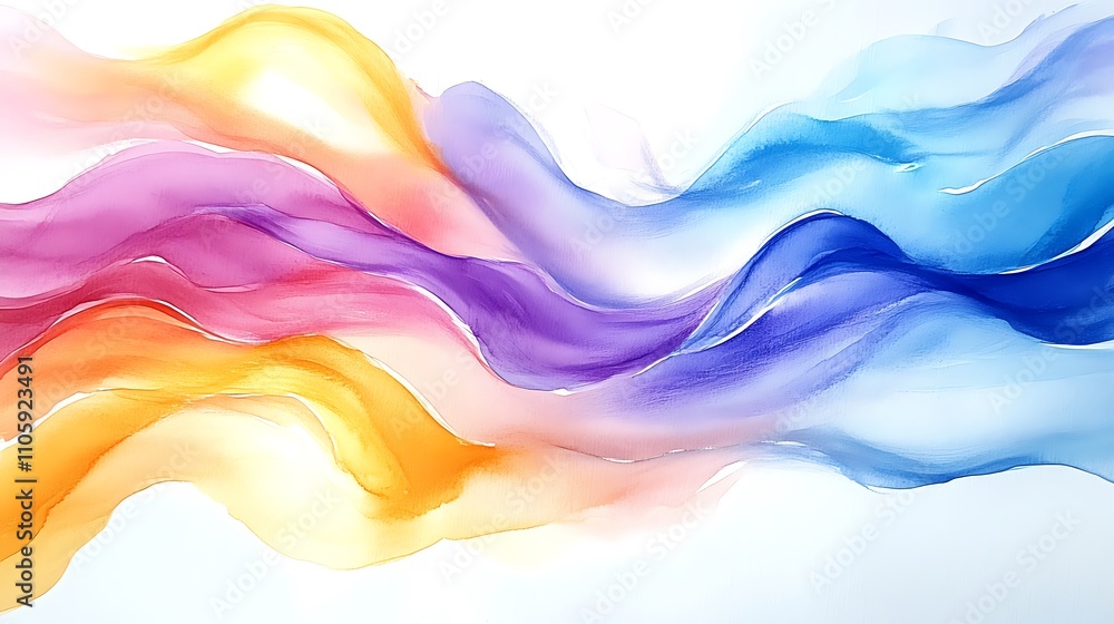 Obraz premium Abstract Colorful Waves Flowing Seamlessly