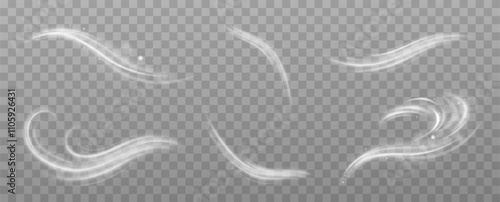Texture of cold winter wind.Light effect.