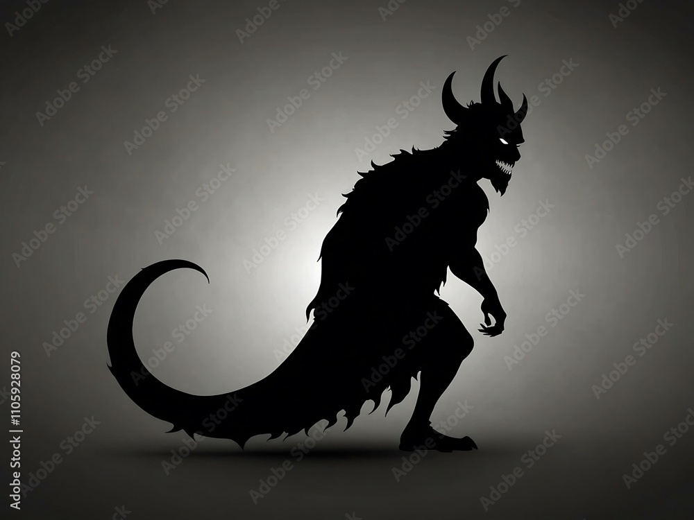Fototapeta premium Devil silhouette.